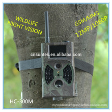 Wholesale GSM MMS SMS GPRS Night Vision Black Invisible IR Outdoor Hidden Hunting Trail Camera